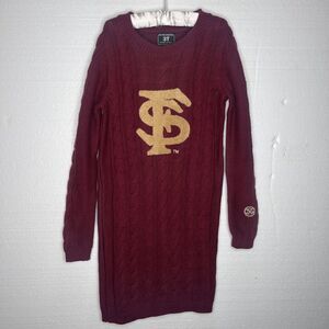 NWT Alma Mater FSU Letterman Cable Knit Sweater Dress size 3T